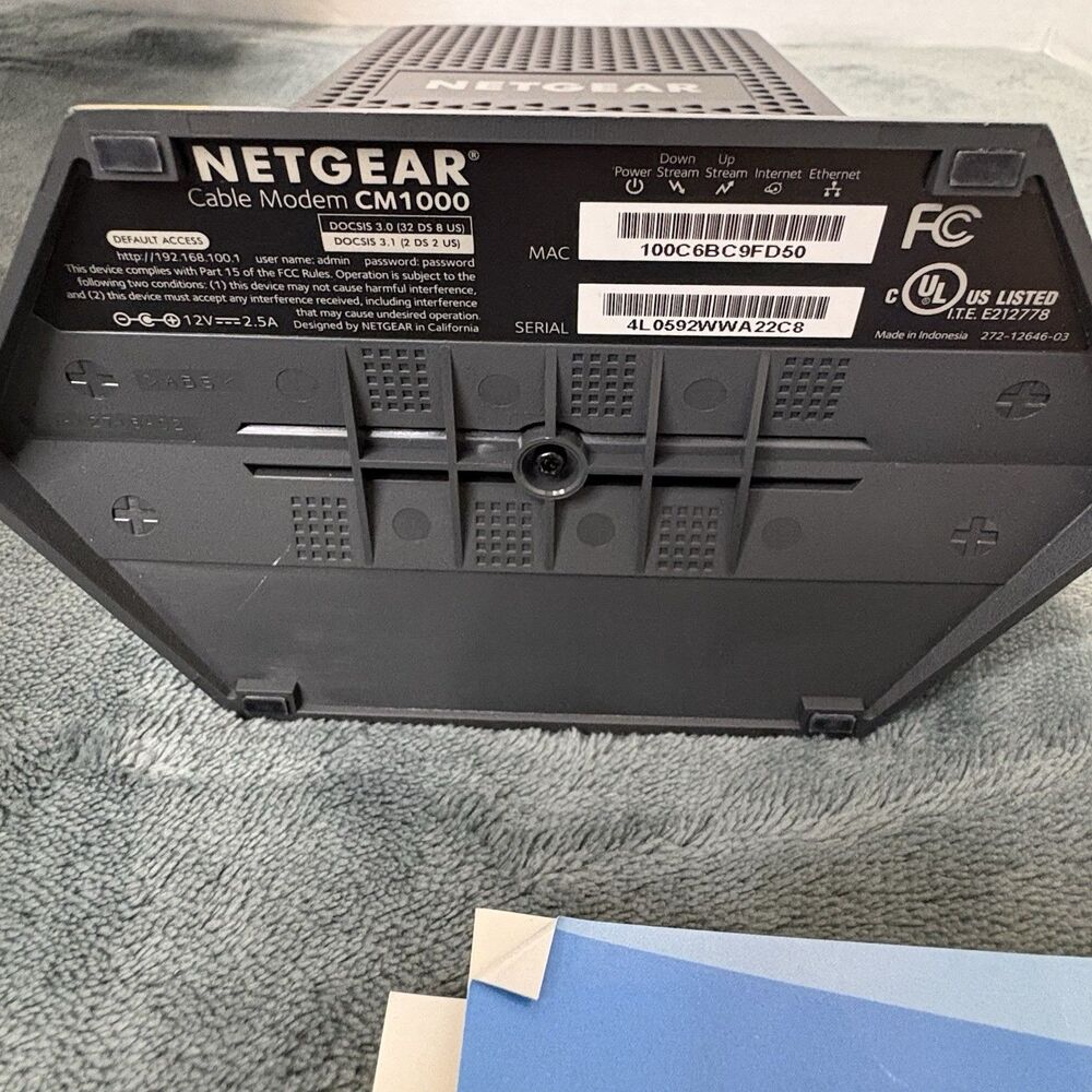 NETGEAR CM1000 High-Speed Cable Modem (Upto 6 Gbps) - Picture 14 of 16
